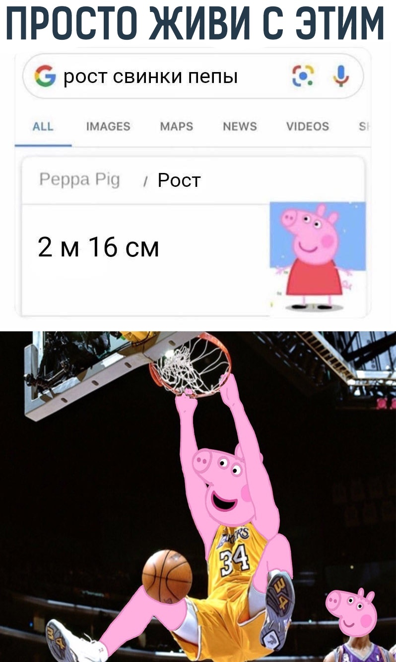 How tall is Peppa Pig? - Humor, Growth, Joke, Memes, Longpost, Peppa Pig, Screenshot