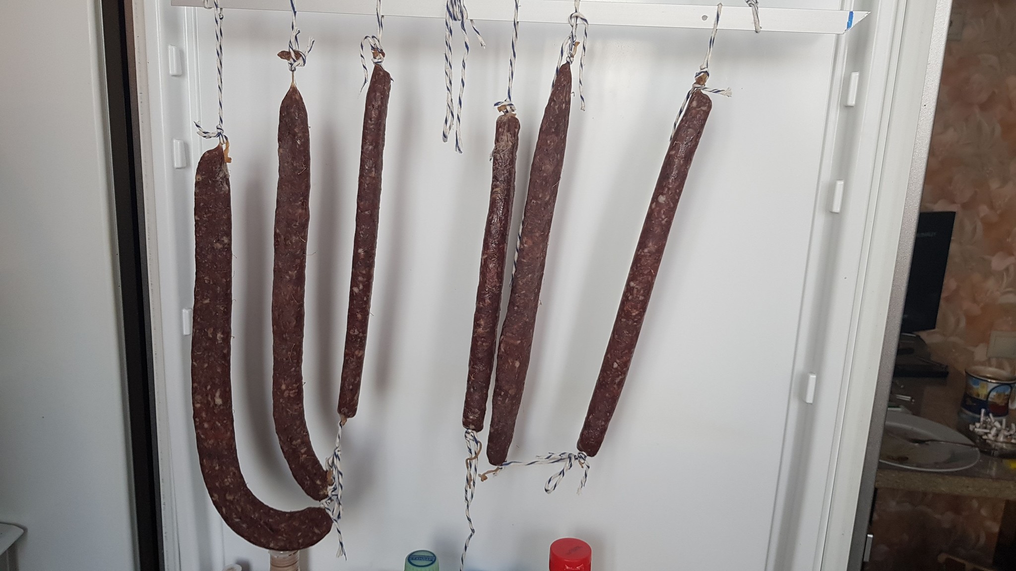 Home cheese dryer - My, Meat, Sausage, Homemade sausage, , With your own hands, Yummy, Longpost