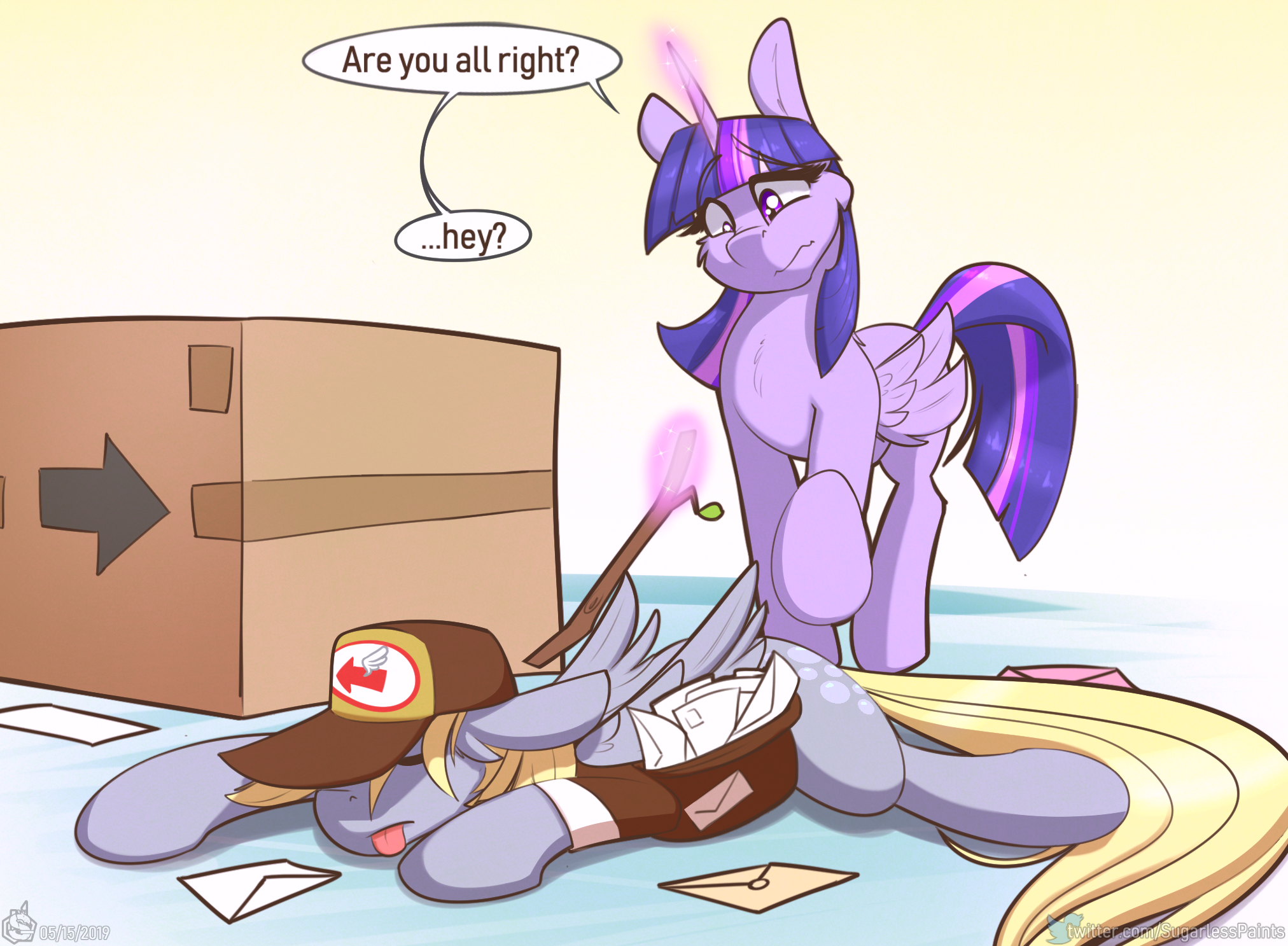 Is it even alive? - My little pony, PonyArt, Twilight sparkle, Derpy hooves