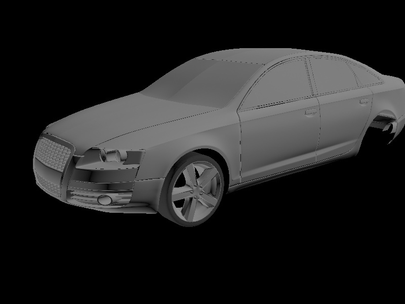 Моделирование автомобиля в 3ds Max. Часть 3. - Моё, 3D моделирование, 3D max, Автомоделизм, Audi, Длиннопост, 3DS max