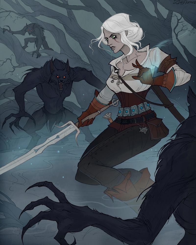 Witcher Iren Horrors - Witcher, , Art, Triss Merigold, Yennefer, Geralt of Rivia, Ciri, Longpost, IrenHorrors