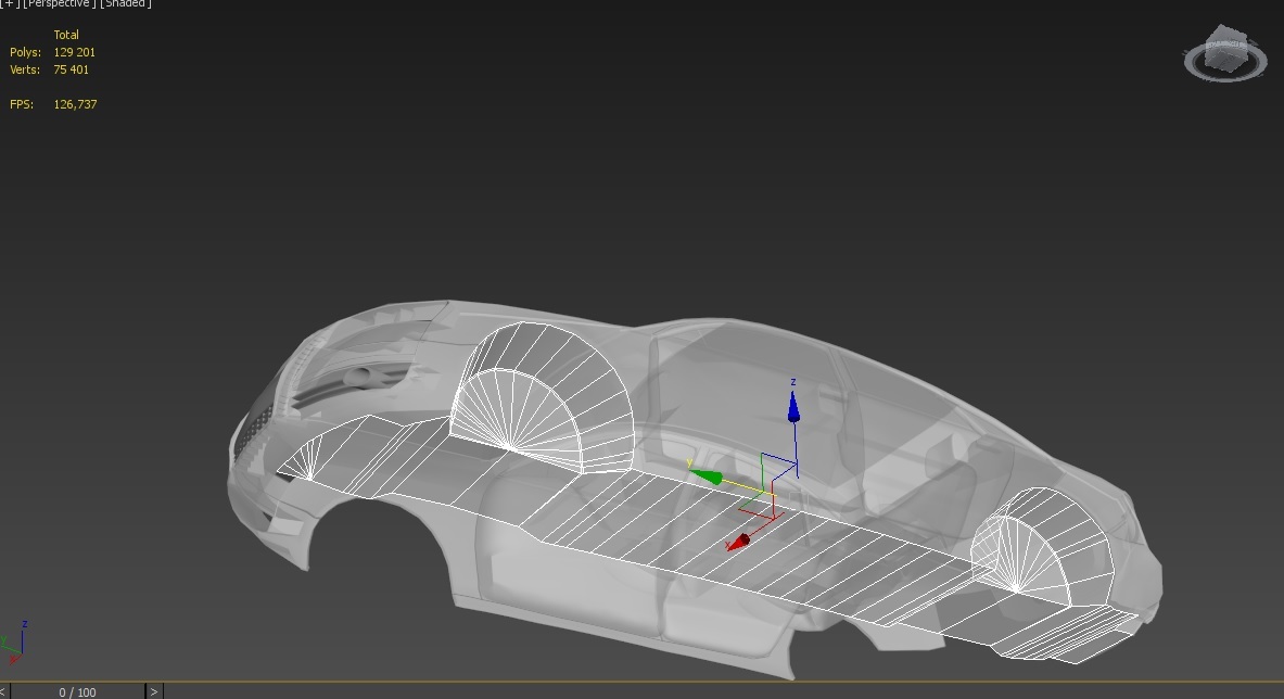 Моделирование автомобиля в 3ds Max. Часть 3. - Моё, 3D моделирование, 3D max, Автомоделизм, Audi, Длиннопост, 3DS max