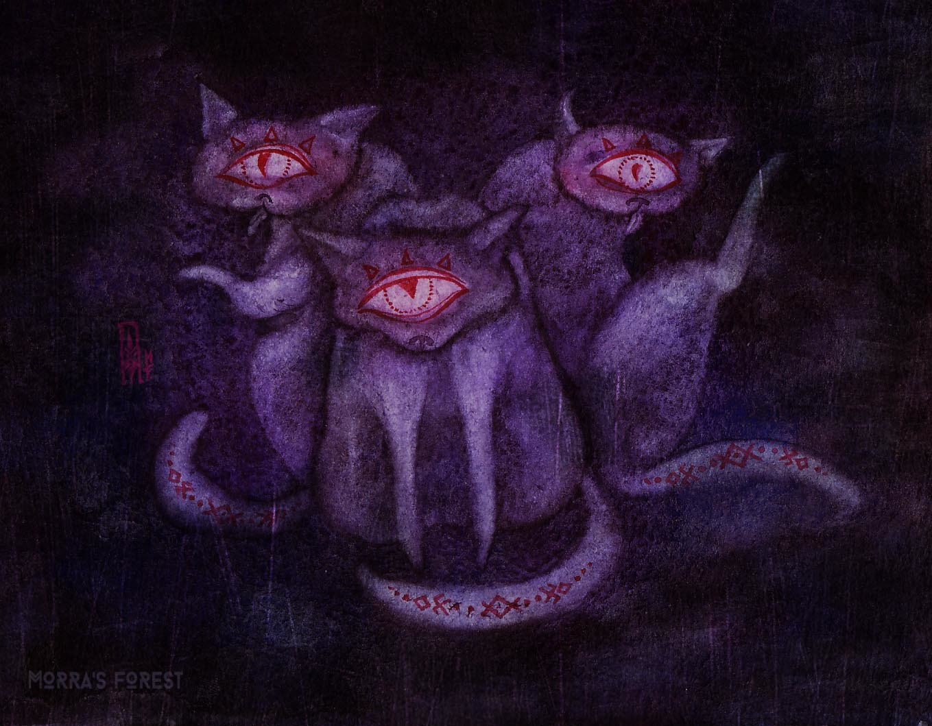 Night watchmen - My, cat, Watercolor, Ornament, Drawing, Art