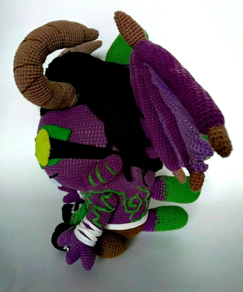 Illidan Stormrage/Murloc - My, Needlework without process, Knitted toys, Wow, World of warcraft, Longpost