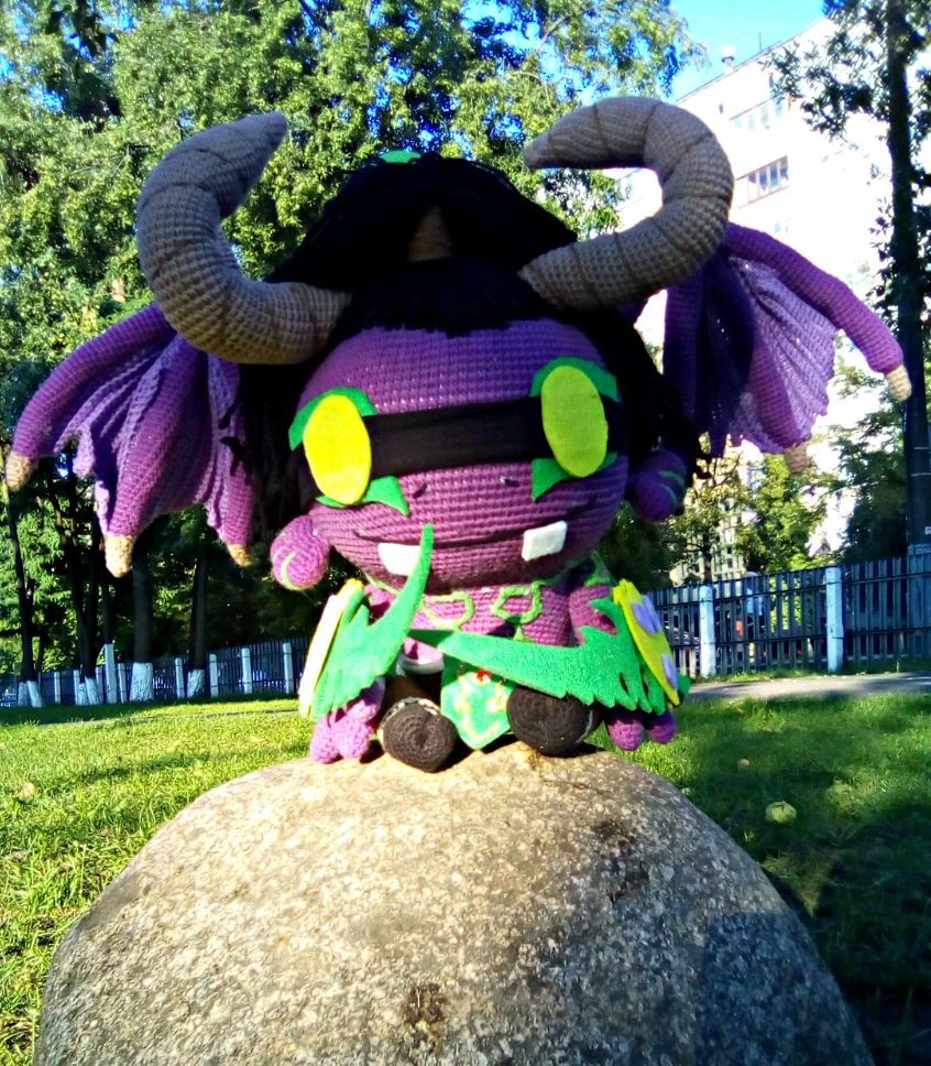 Illidan Stormrage/Murloc - My, Needlework without process, Knitted toys, Wow, World of warcraft, Longpost