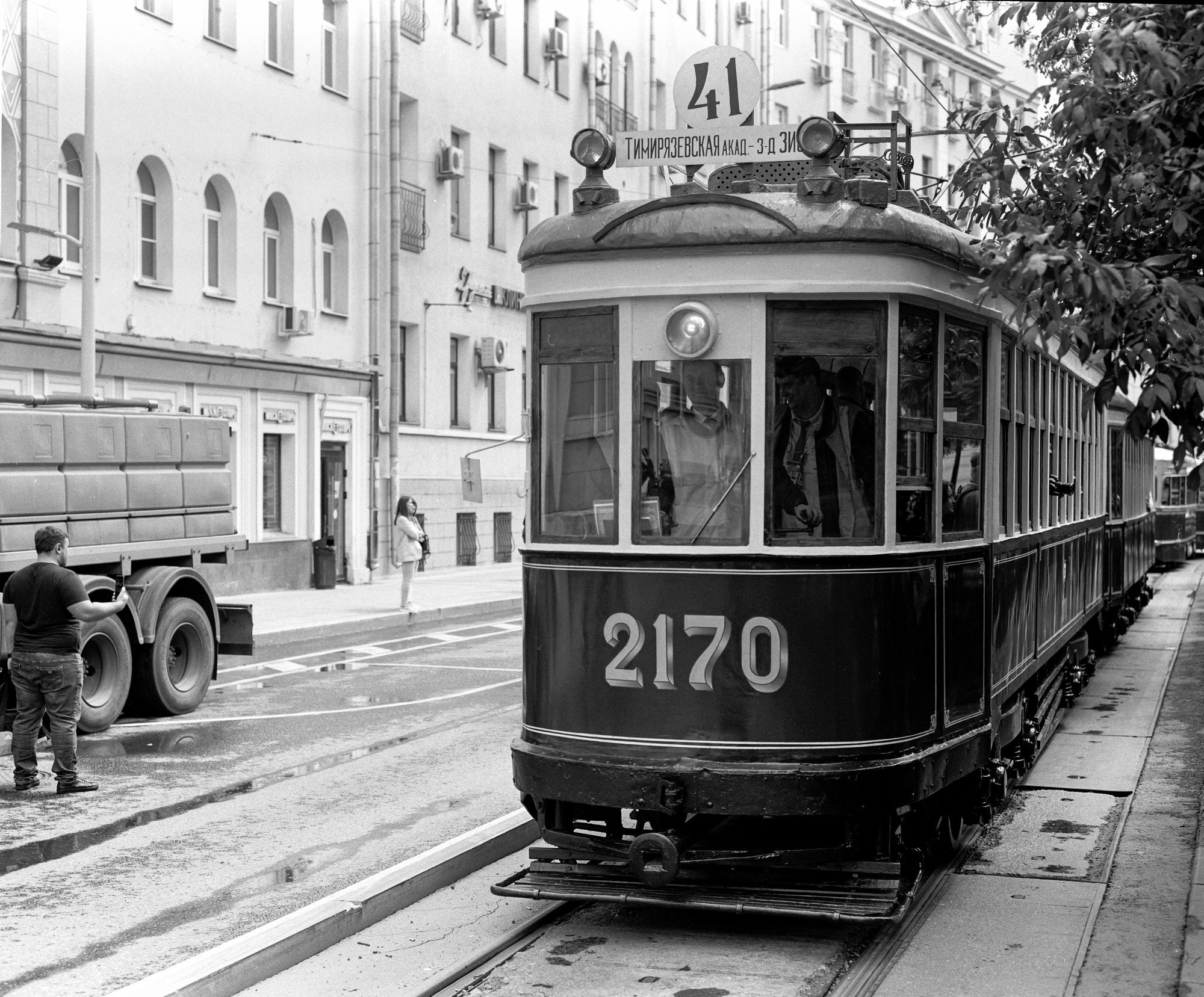 Second parade of trams - My, The photo, Pentax 67, Black and white photo, Medium format, Longpost