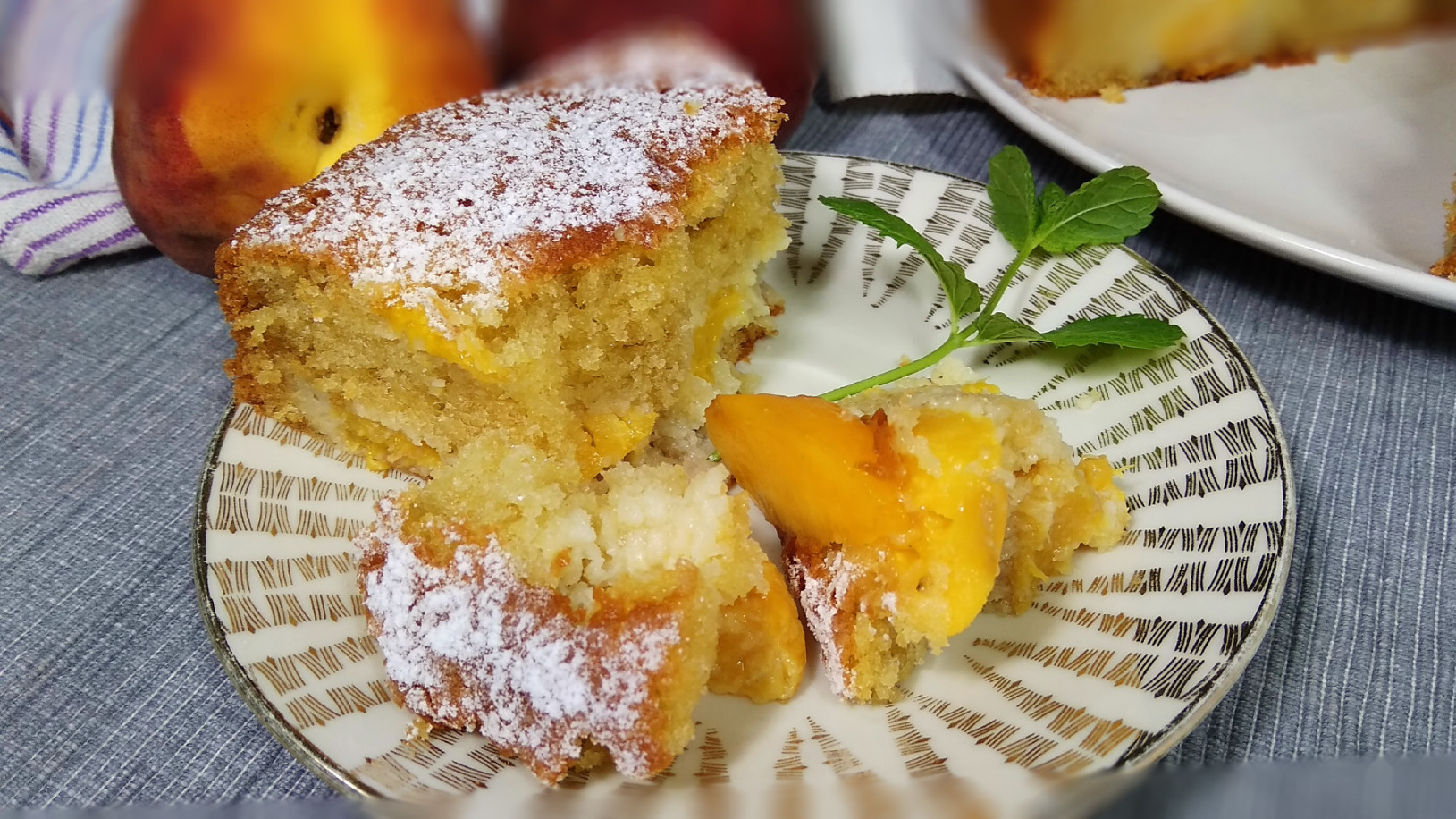 Творожно-персиковый торт 
