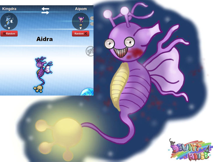 Pokemon Fusion - My, Pokemon, Anime art, Longpost, Fusion