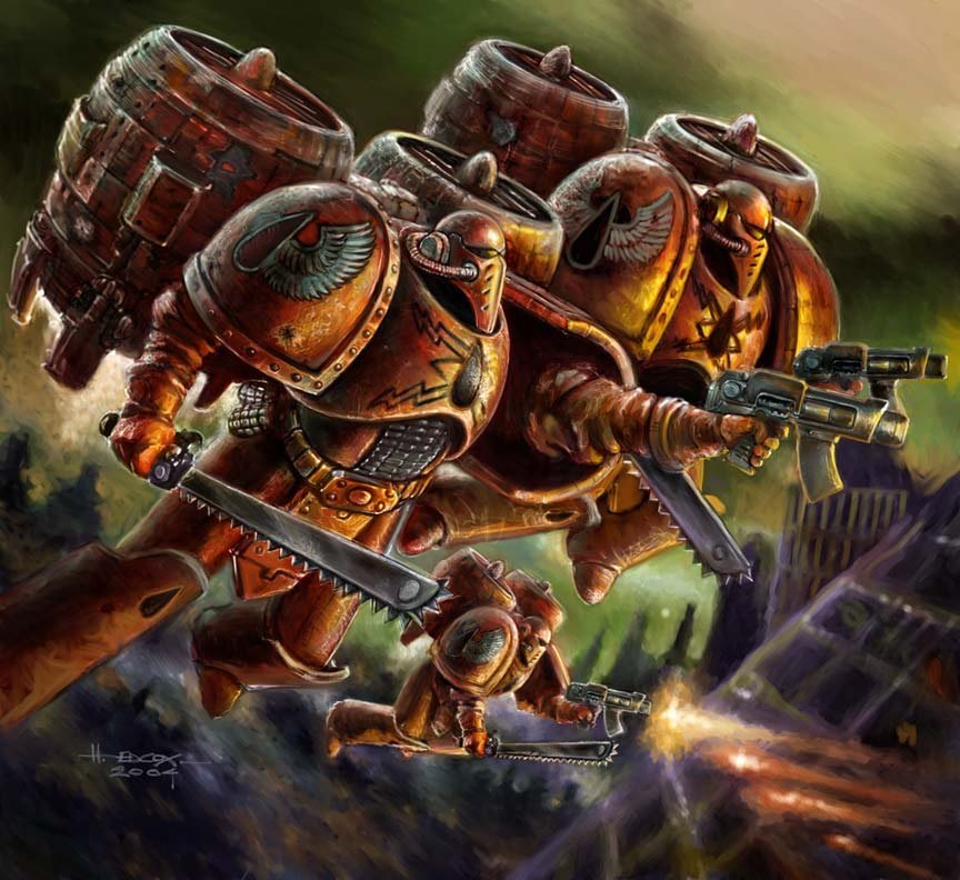 Blood angels - Warhammer 40k, Art, Blood angels, Longpost