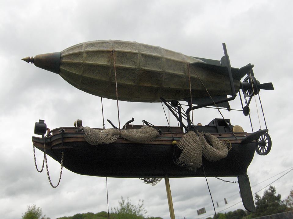 Airship. - Airship, Steampunk, Pirates, Creation, Fantasy, Longpost