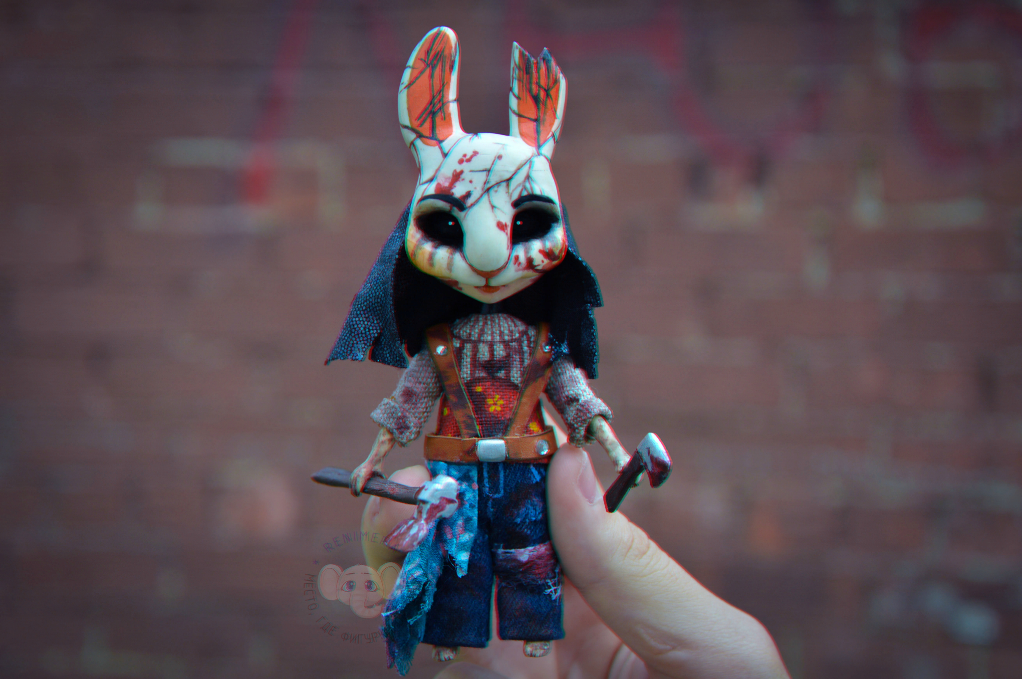 Annushka's sisters from the game Dead by Daylight - My, Figurine, Mixed media, Dead by daylight, Handmade, Needlework without process, Games, Longpost, Figurines, Anna the huntress