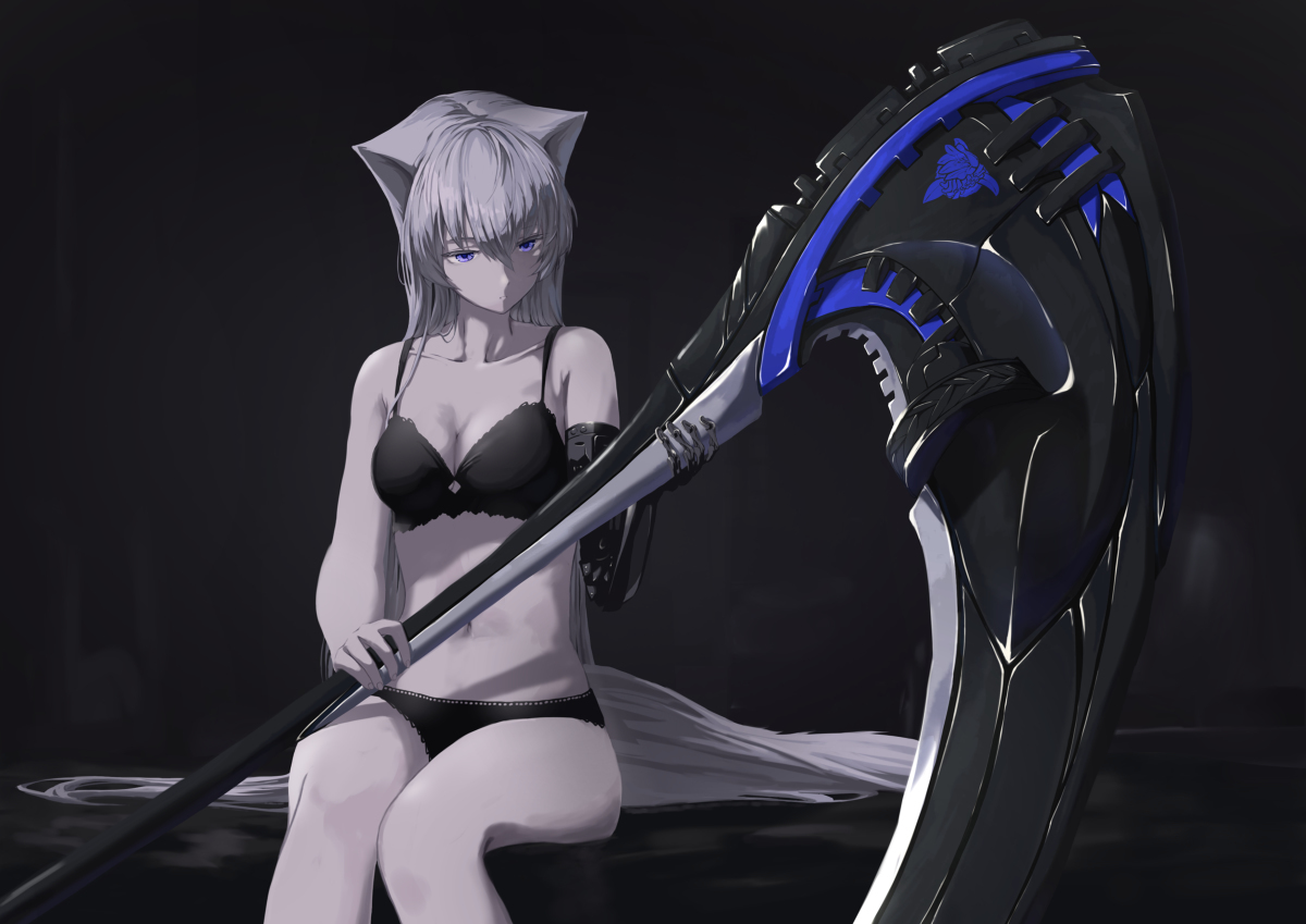 Black line - Anime art, Anime, Anime original, Neko, Not anime, Longpost, 