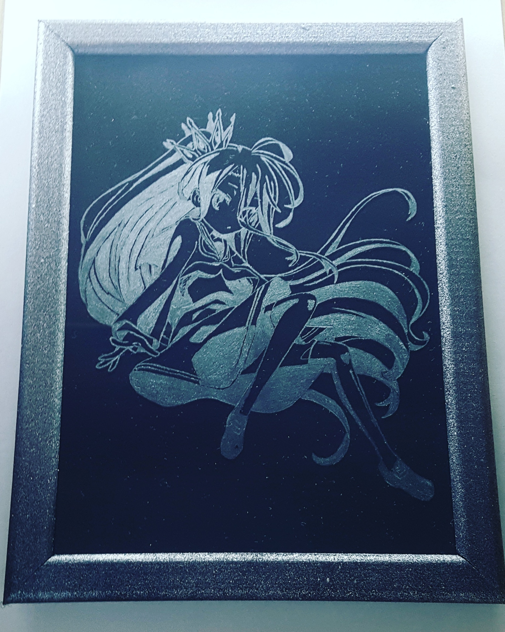 Shiro from No game no life - My, Needlework without process, Anime, Engraving, Handmade