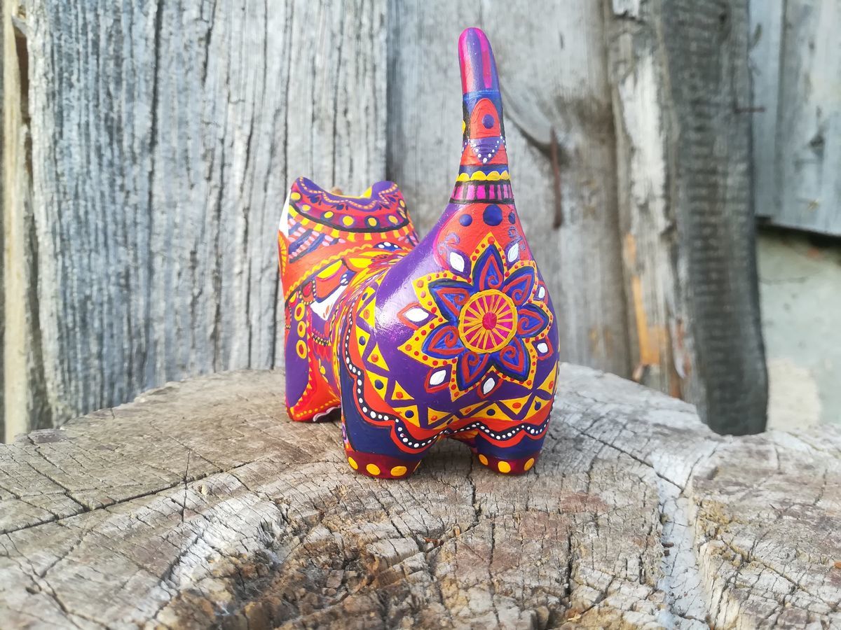 Moon Cat - My, cat, Wood carving, Painting, Acrylic, Statuette, Handmade, Needlework without process, Video, Longpost