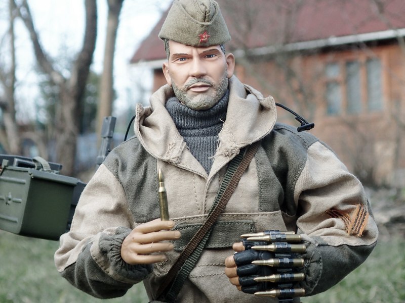 Scale 1/6 - figurine with RPK - My, Sixth scale, Figurine, Toy soldiers, Longpost, Modeling, Figurines