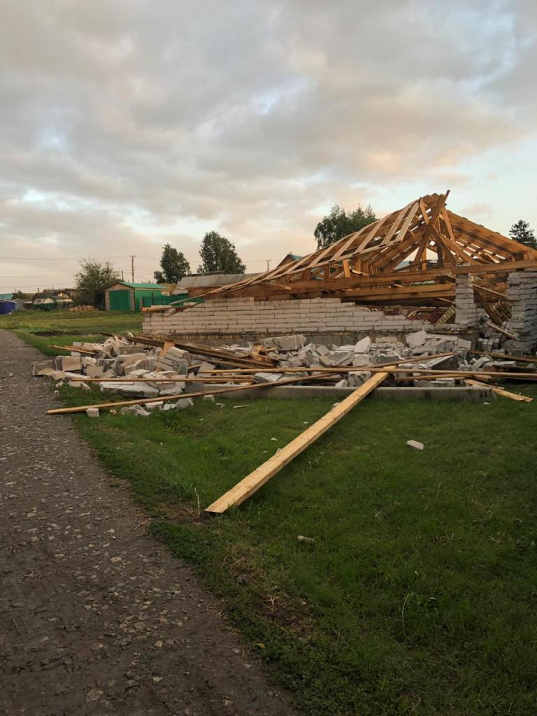 A tornado and its consequences in the village of Zaglyadino (Orenburg region, August 5, 2019). - Russia, Tornado, Natural phenomena, Situation, Nature, Video, Longpost