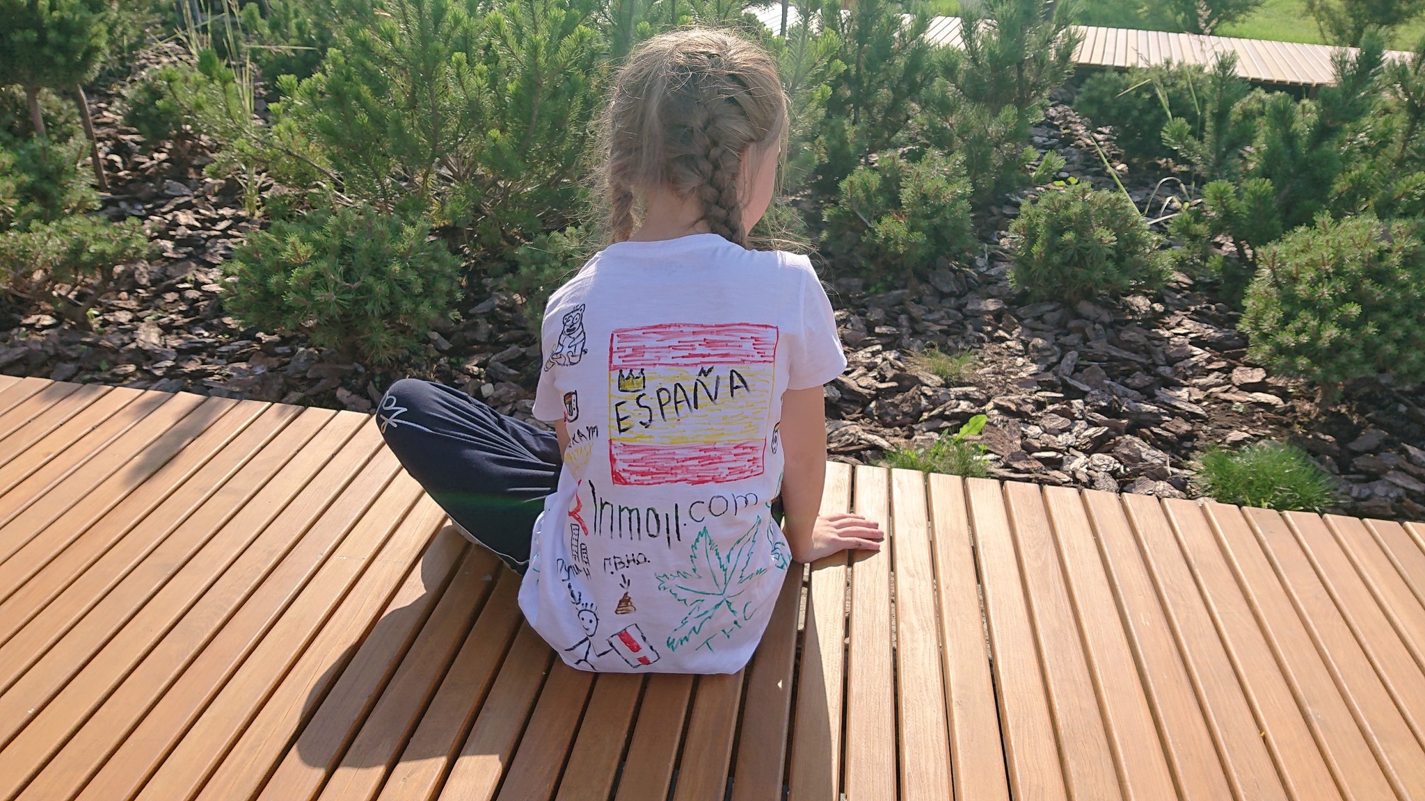 Fabric markers + white T-shirt. - My, Creation, Design, Longpost