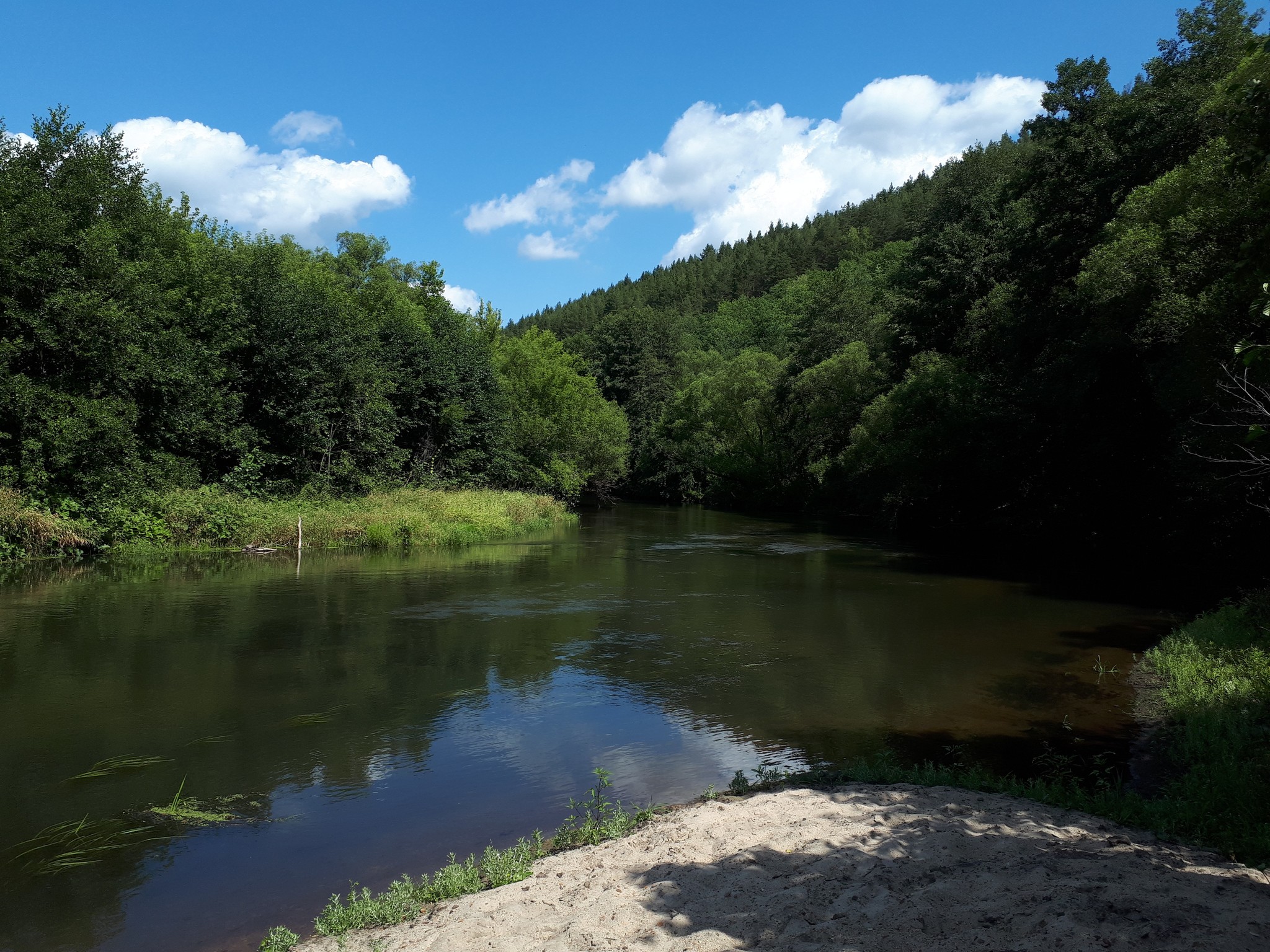 River Ouse - My, Beginning photographer, Landscape, River, Forest, The hills, Water