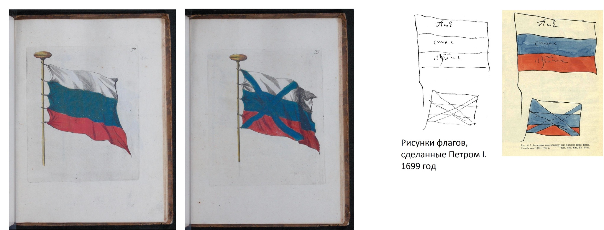 Флаги года в России Петра 1