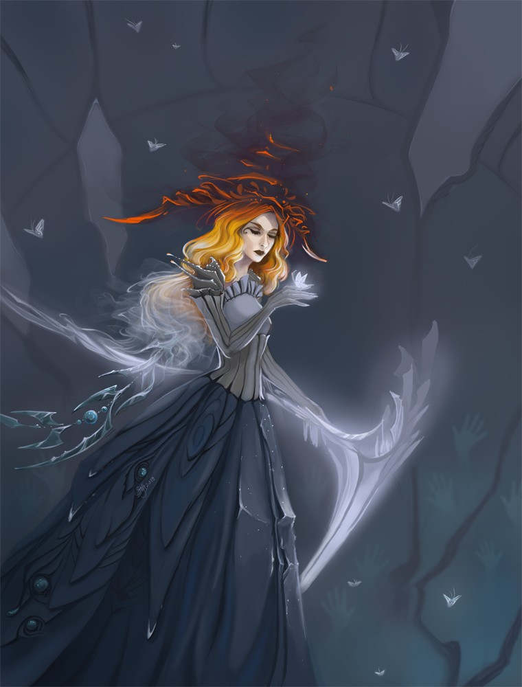 Morinthel - My, Illustrations, Butterfly, Magic, Photoshop, Fantasy, Girls, Digital drawing, Drawing