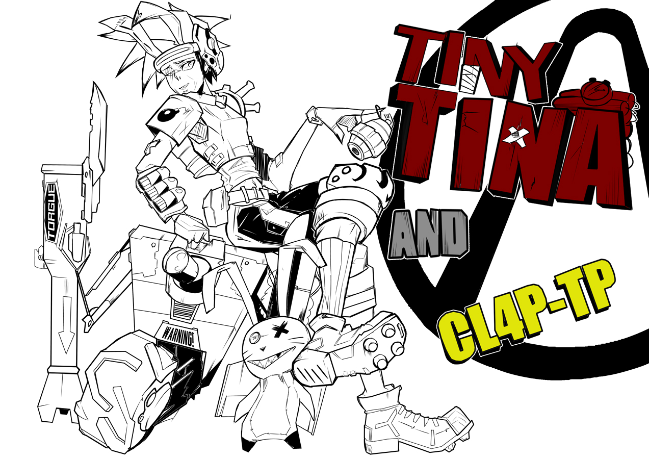 Borderlands 3 Tina and Claptrap - My, Borderlands, Borderlands 2, Claptrap, Weapon, Art, Painting, Speed ??painting, Video