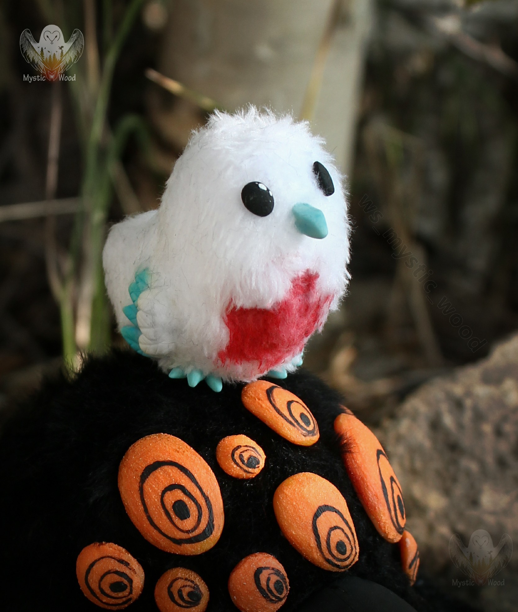 Big bird - My, Lobotomy Corporation, , Birds, Polymer clay, Handmade, Needlework without process, Longpost