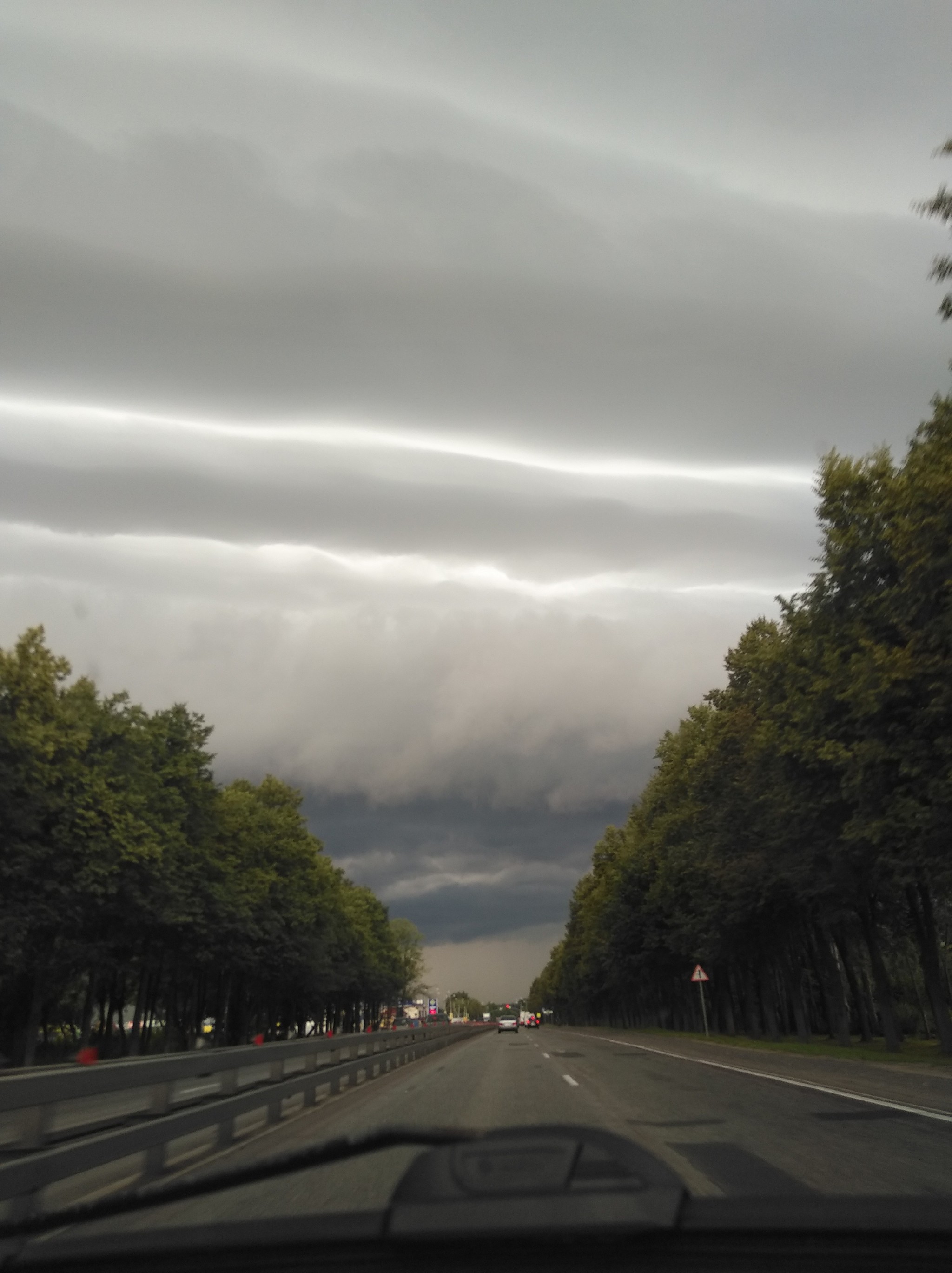 These clouds in Moscow are simply very beautiful. - My, The clouds, Rain, Road trip, Beautiful, , Anxiety, Longpost, The photo