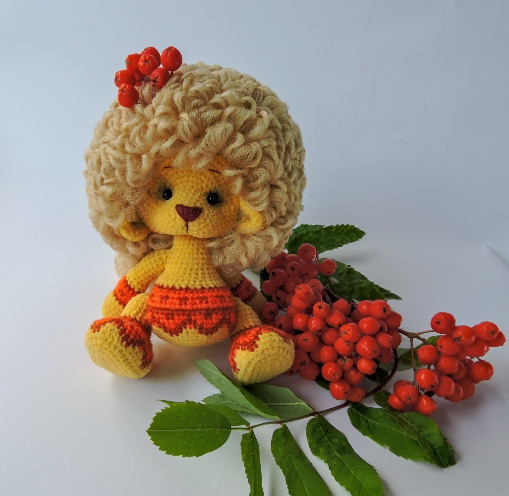 King of beasts - My, Amigurumi, Crochet, a lion, Needlework without process, Longpost, Rowan, Jacquard