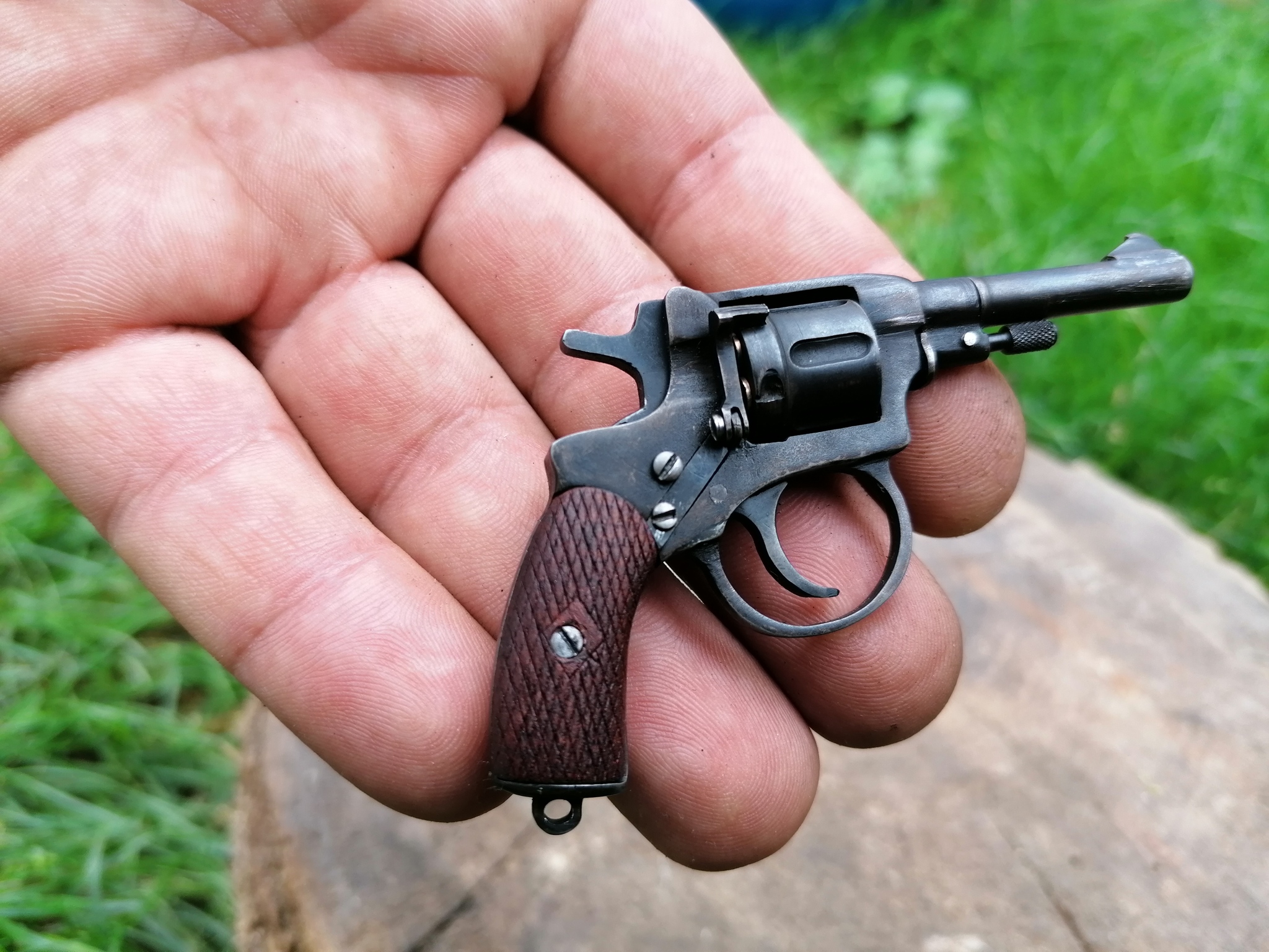 Miniature shooting Nagant model 1895. - My, Nagant, Revolver, Weapon, Hobby, Article, Video, Longpost