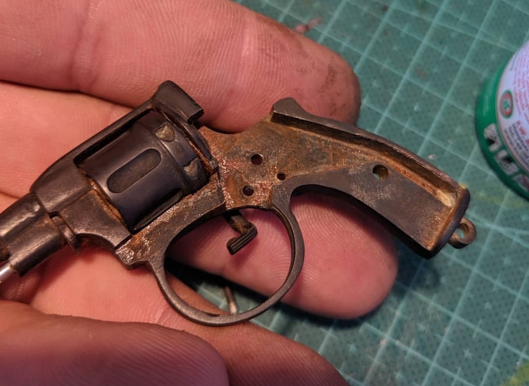 Miniature shooting Nagant model 1895. - My, Nagant, Revolver, Weapon, Hobby, Article, Video, Longpost