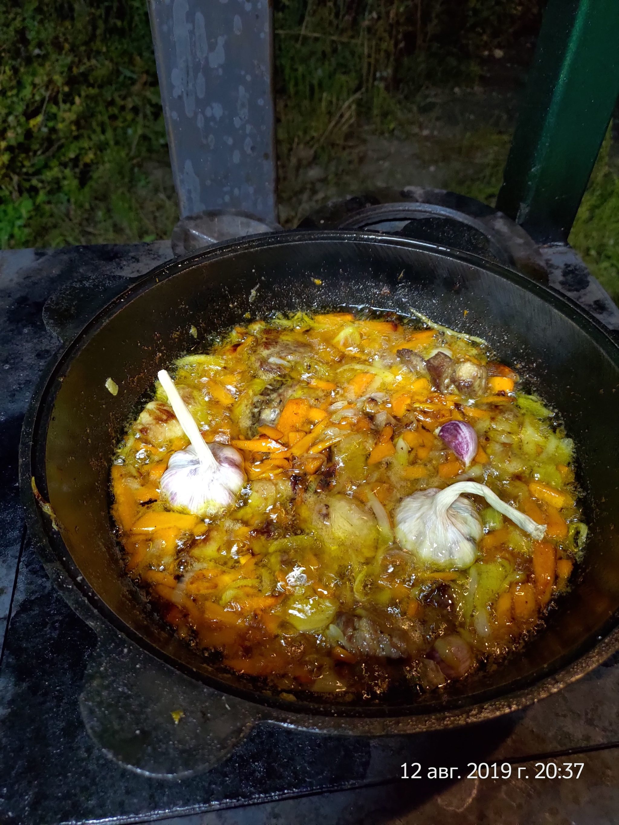 Gazebo with stove and barbecue. - My, Brazier, Shashlik, Carefully, Kazan, Pilaf, Longpost