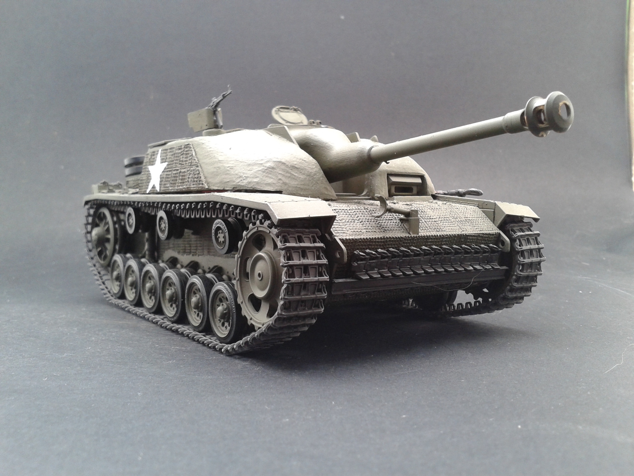 Stug3G with cement. Dragon 35 scale. - My, Stand modeling, Stug III, Longpost