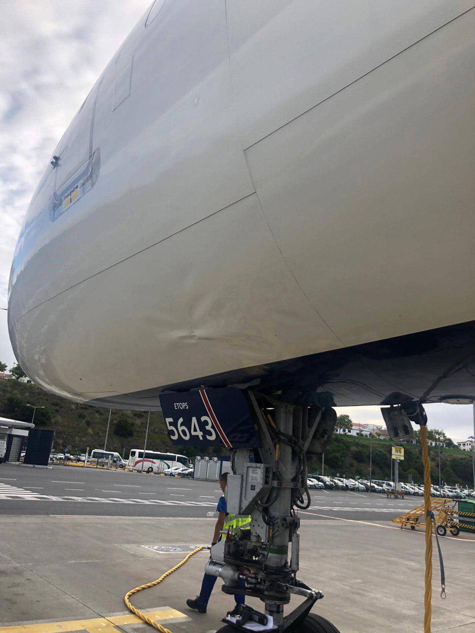 Немного помялся - Авиация, Боинг, Boeing 757, Азорские острова, Происшествие, Длиннопост, Boeing