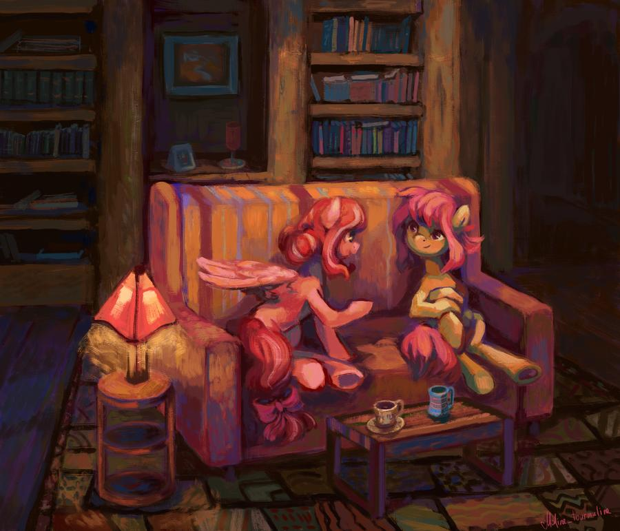 sisters chatting - My little pony, Original character, Malinetourmaline