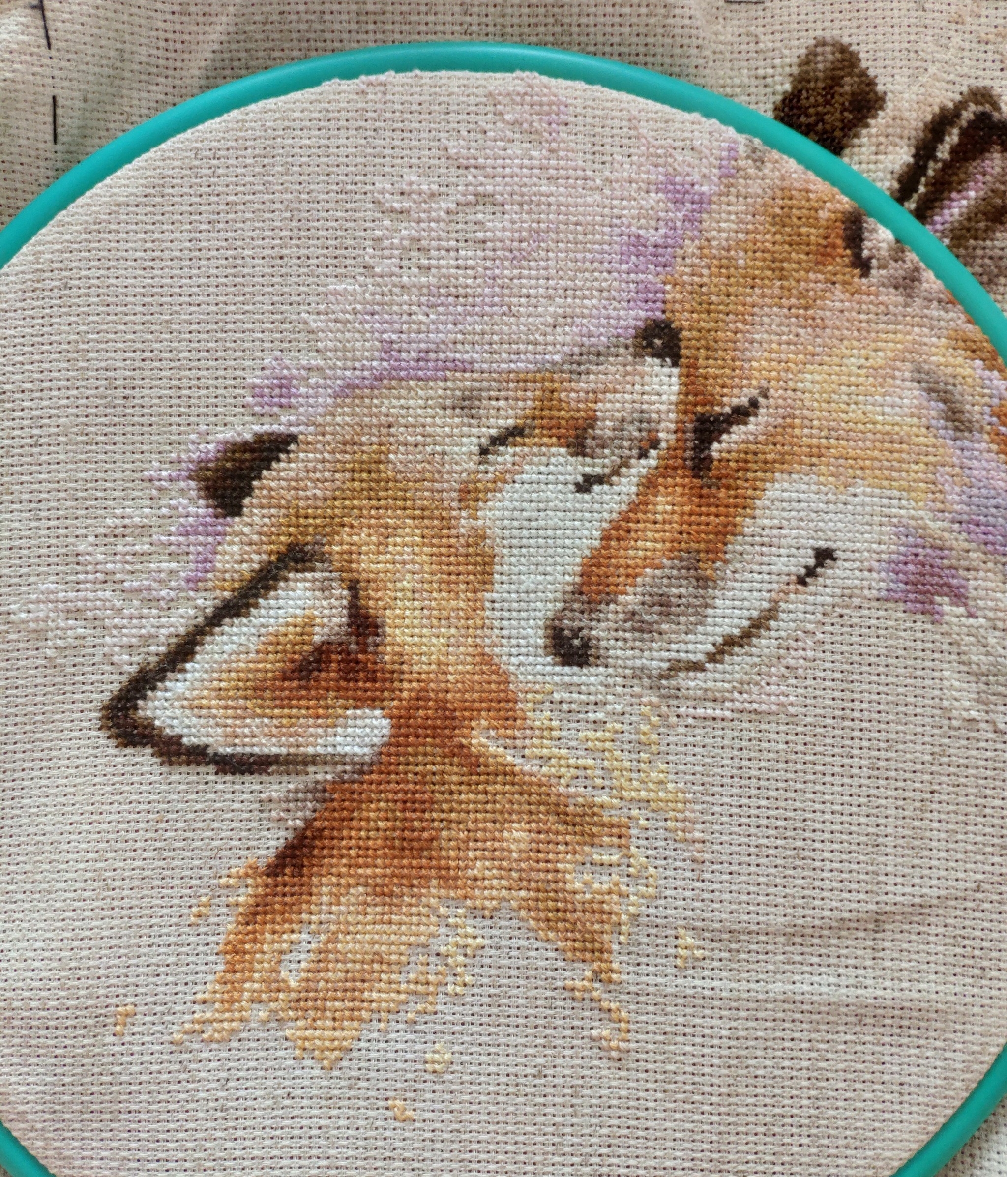 Tenderfox v.1.95 - My, Needlework, Embroidery, Cross-stitch, Fox, Tenderness