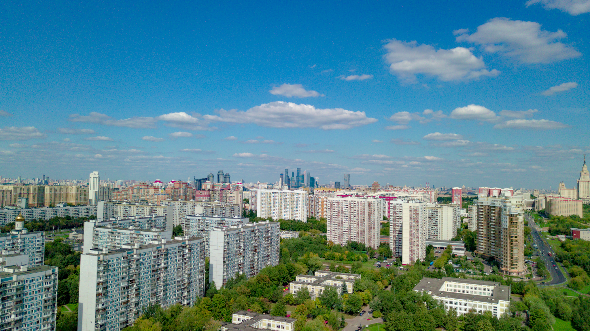 Вид сверху. Раменки, Москва. | Пикабу