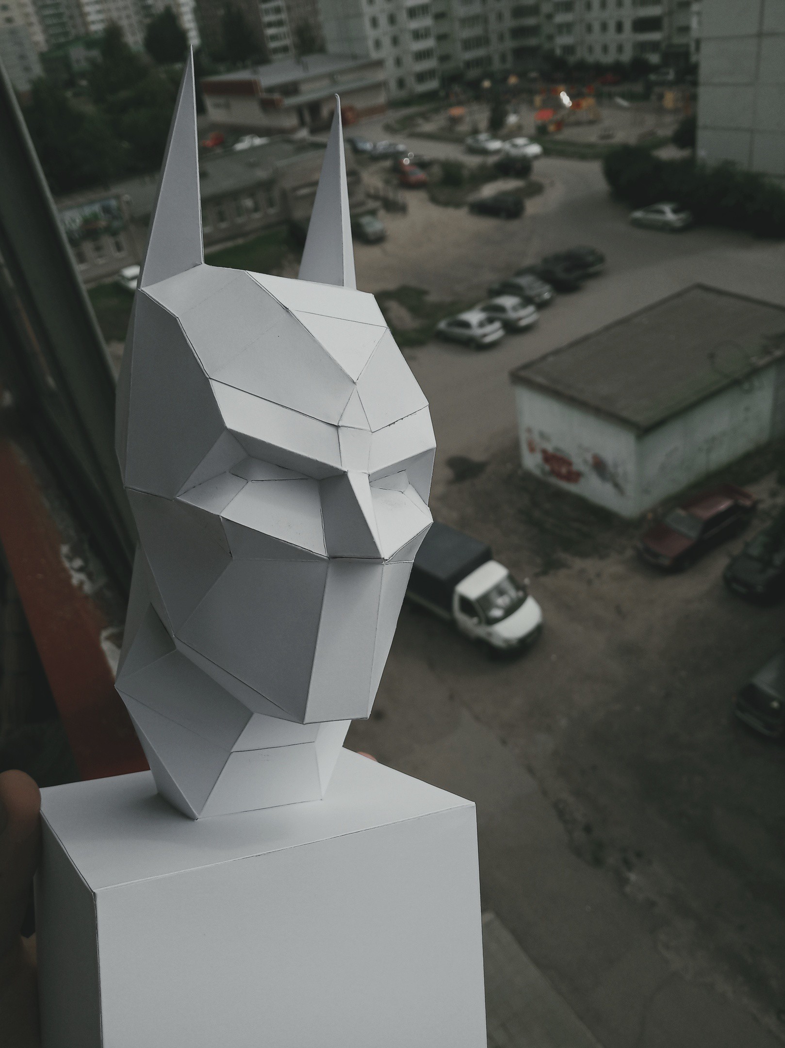 Dark Knight (Batman) - My, Batman, Batman arkham knight, Paper products, Longpost, Pepakura, Paper, Papercraft