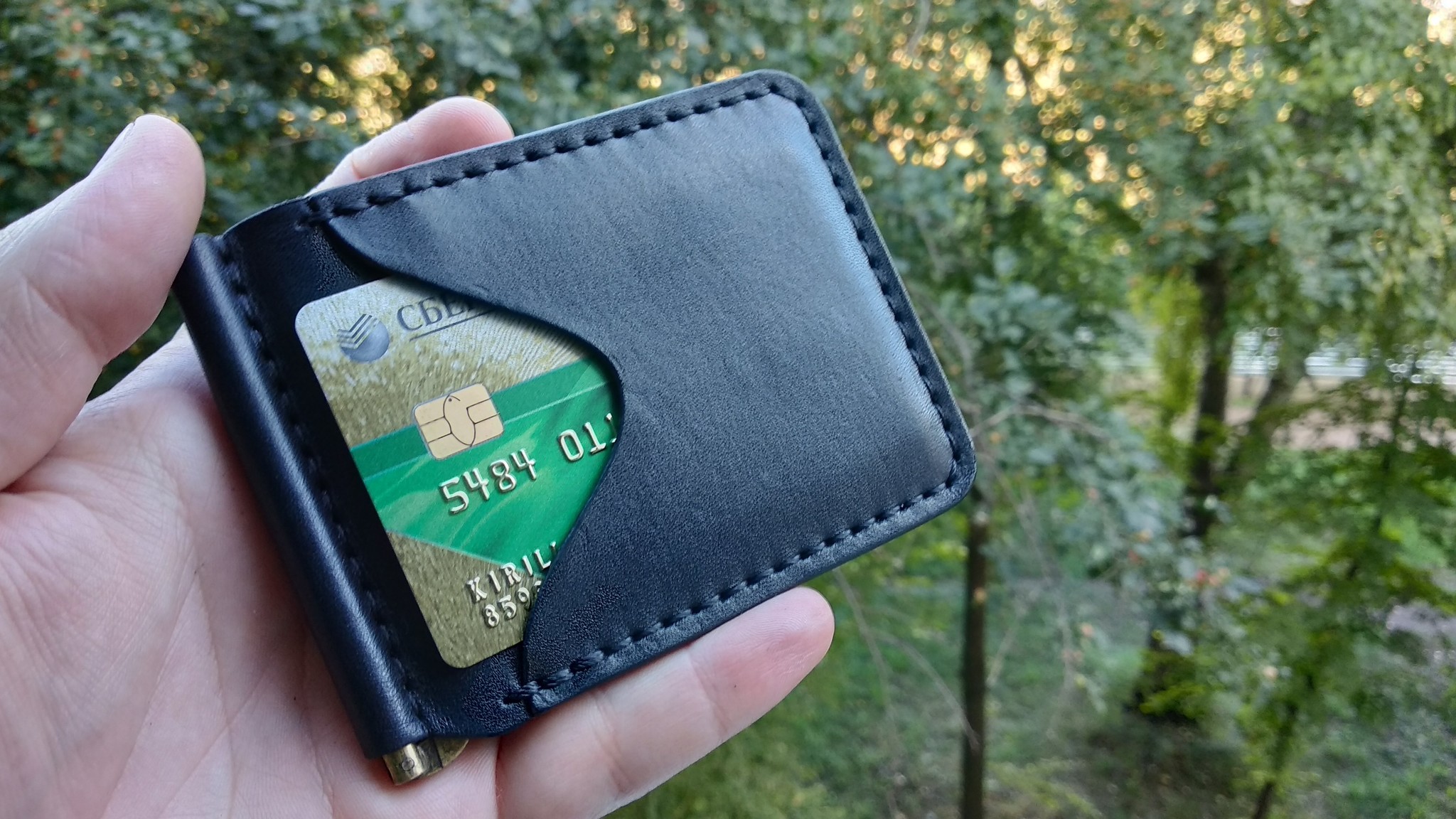 Money clip - My, Leather products, Money clip, Natural leather