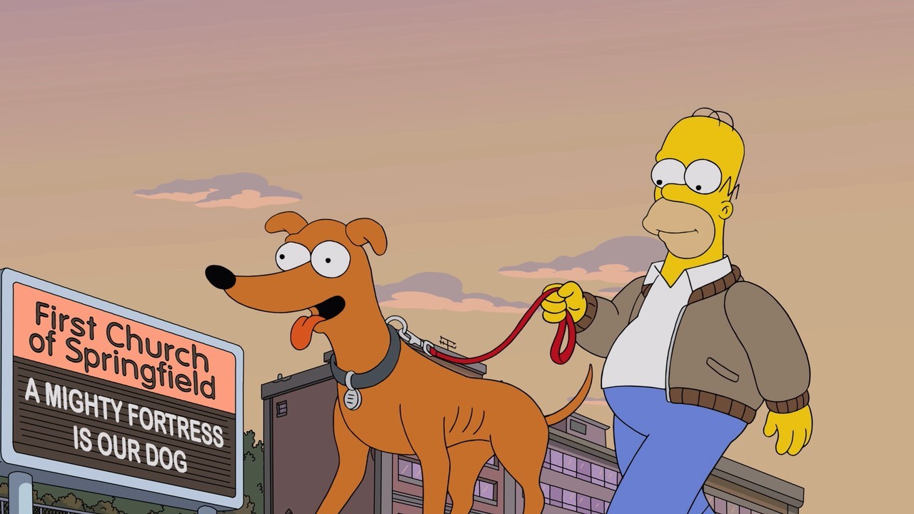 Simpsons for every day [August 26] - The Simpsons, Every day, Dog, Dogs and people, GIF, Longpost, Santa's Little Helper