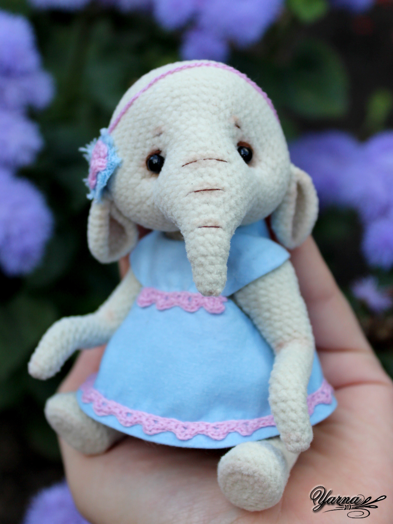 Elephant Masha - My, Knitting, Amigurumi, Needlework without process, Knitted toys, Longpost, Elephants, Hobby, Yarna