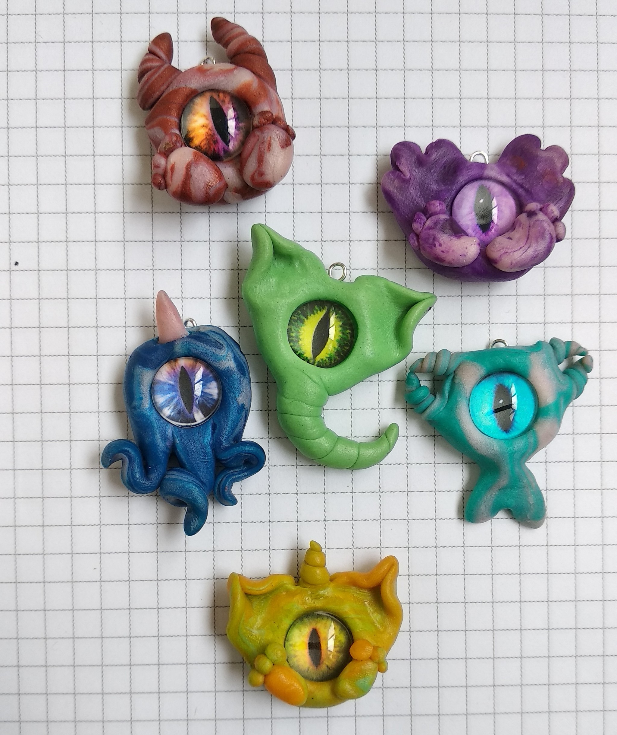 my monsters) - My, Polymer clay, Monster, Hobby, Longpost