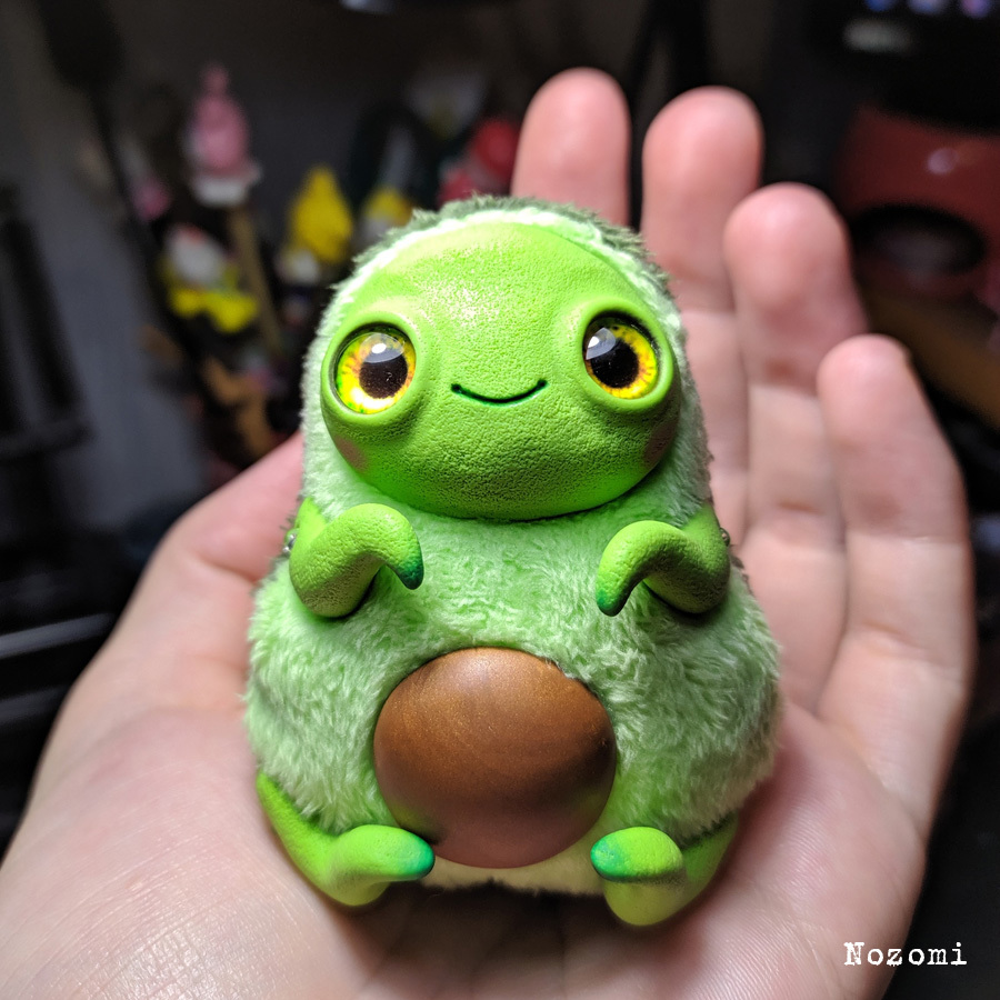 A small process of creating Avocado - My, Needlework with process, Polymer clay, Author's toy, Hobby, Handmade, With your own hands, Longpost