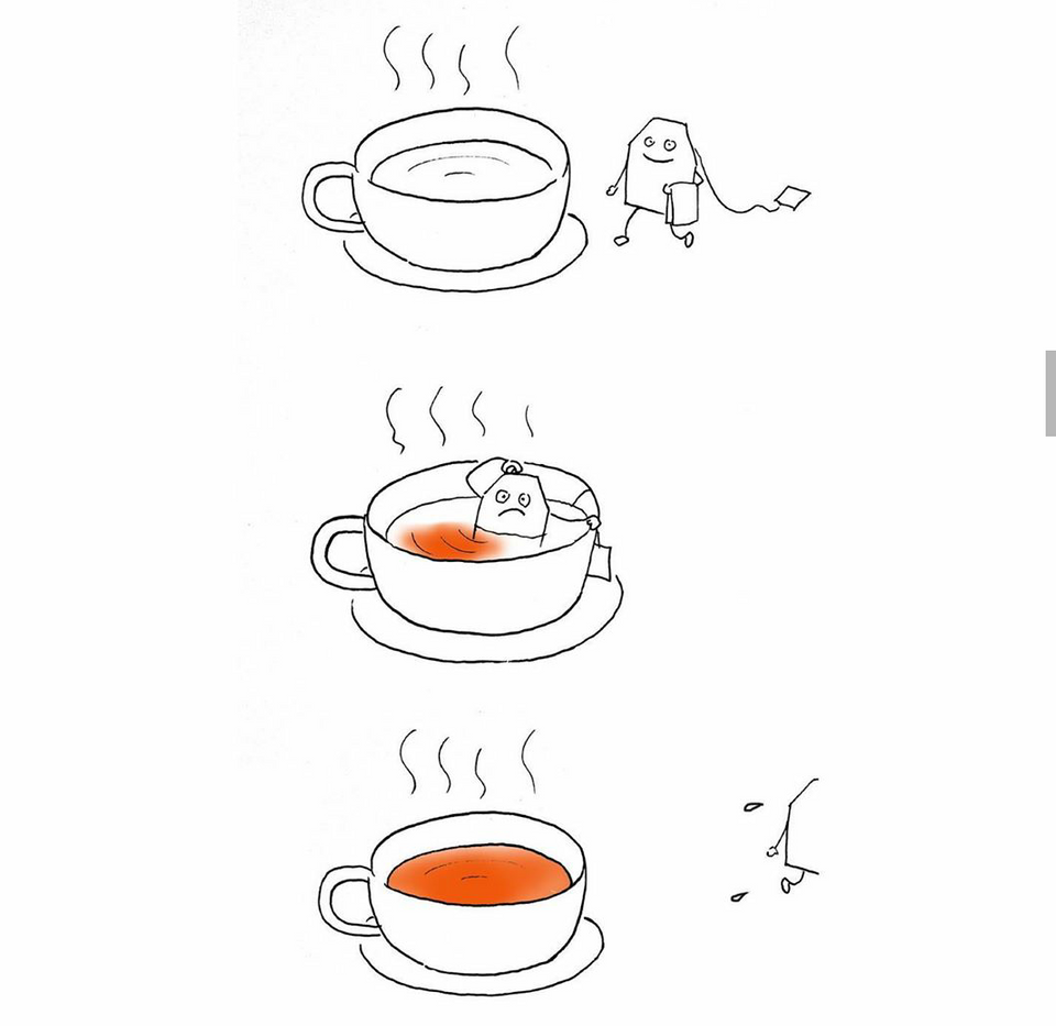 Embarrassment - Tea bags, Comics, Web comic, Embarrassment