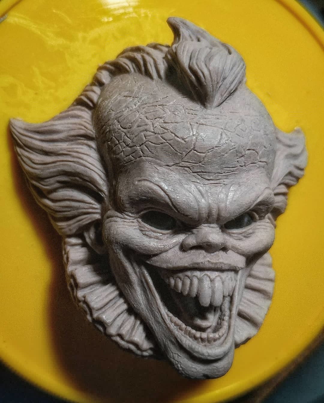 Master model of the clown Pennywise by Stephen King. - My, Лепка, Plasticine, Clown, It, Pennywise, Handmade, , Souvenirs, Longpost, Process