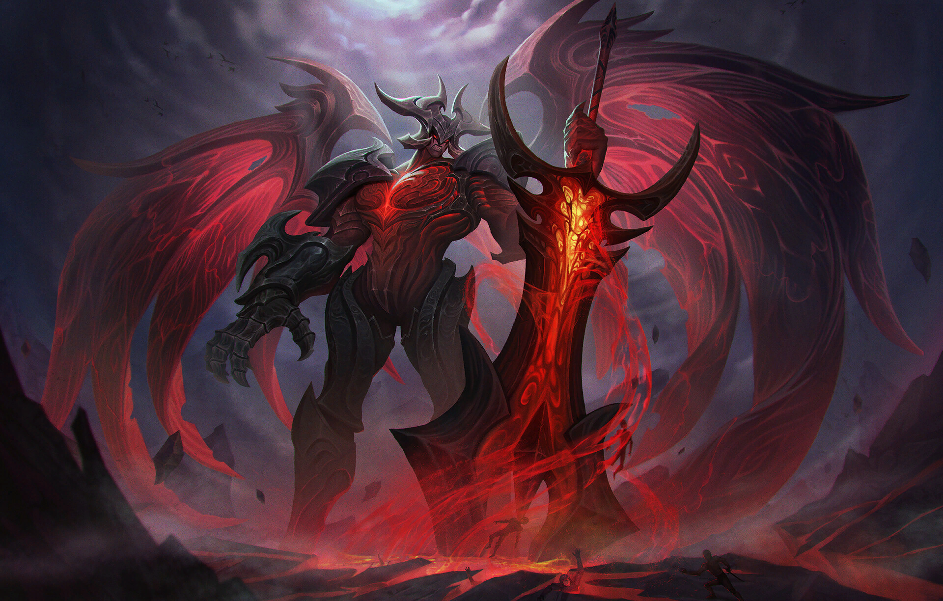 Aatrox - League of Legends, Aatrox, Арт, Игры