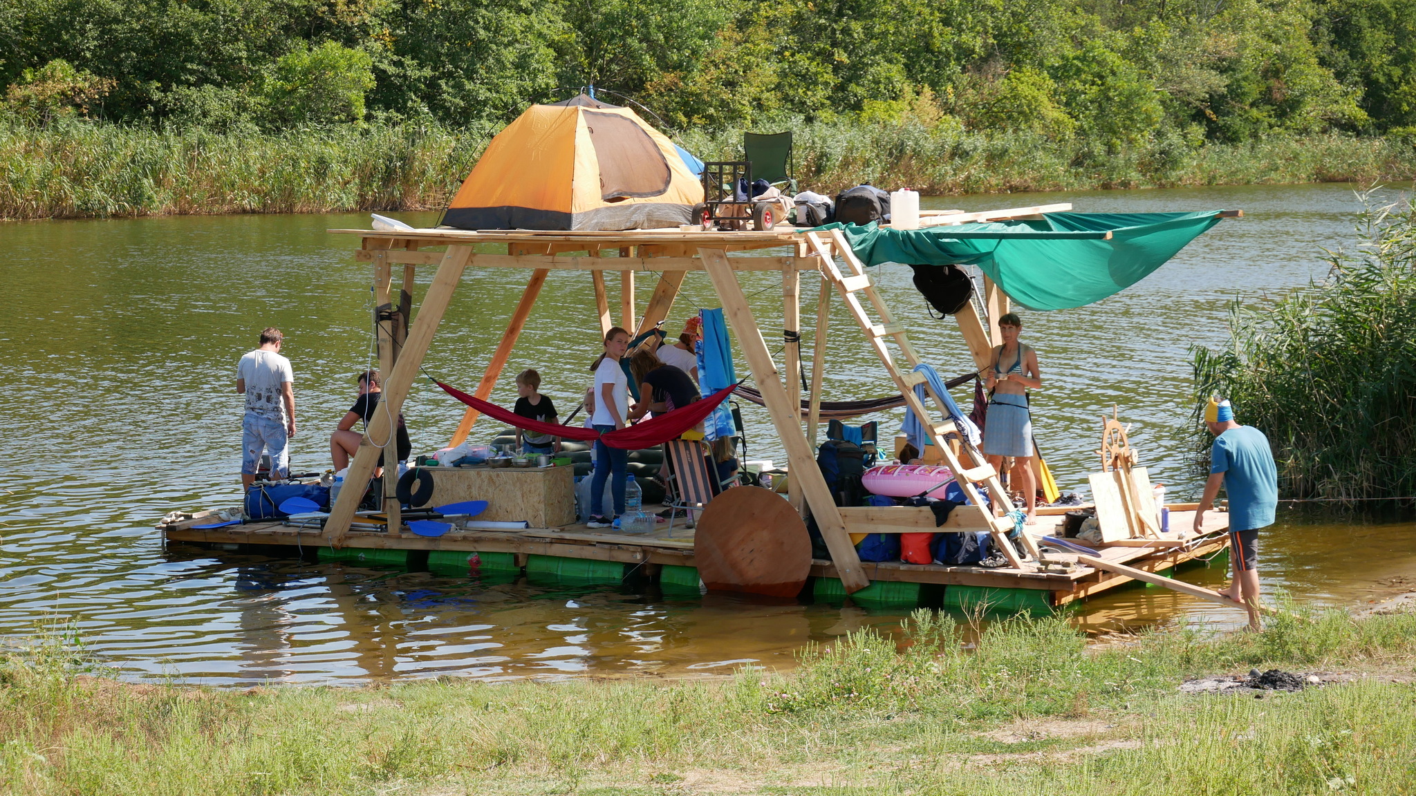 Rafting on a two-story raft, 4 days of adventure. - My, Raft, Alloy, Quest, Adventures, Relaxation, Longpost