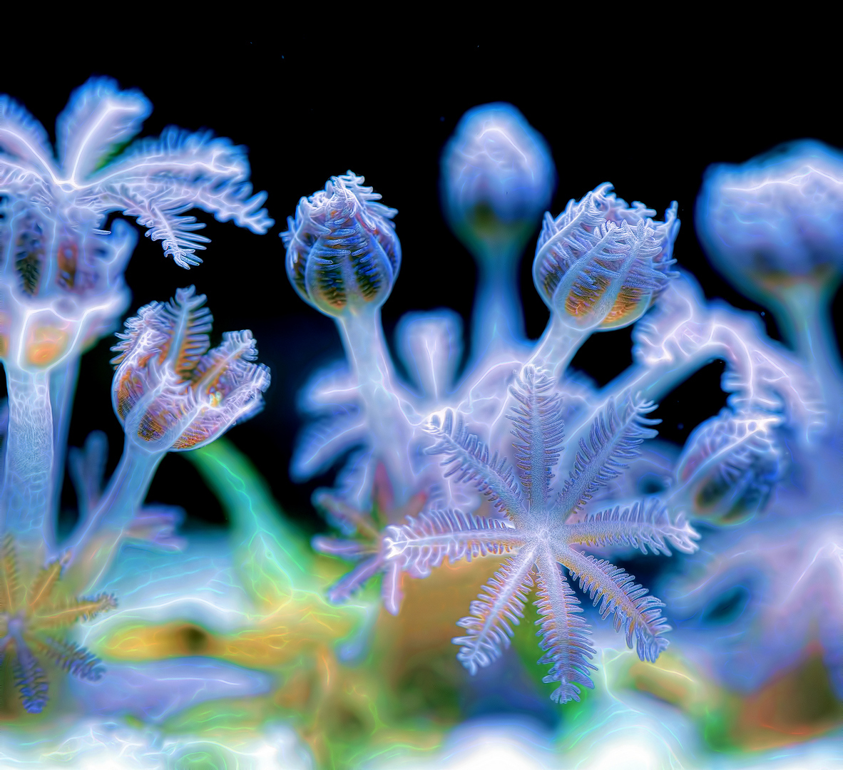 underwater energy - My, Macro, Coral, Sea, Macro video, Video, Macro photography