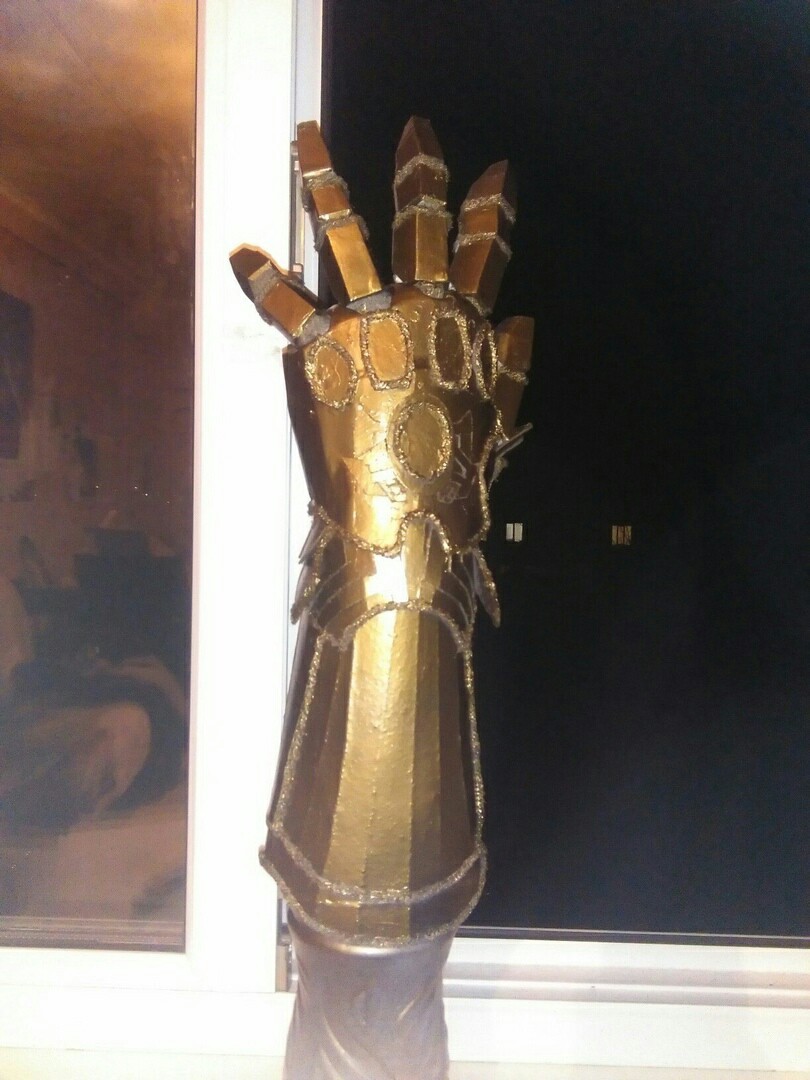 How I made the Infinity Gauntlet - Pepakura, Infinity Gauntlet, Avengers: Infinity War, Infinity Stones, Longpost, Marvel, With your own hands, Papercraft