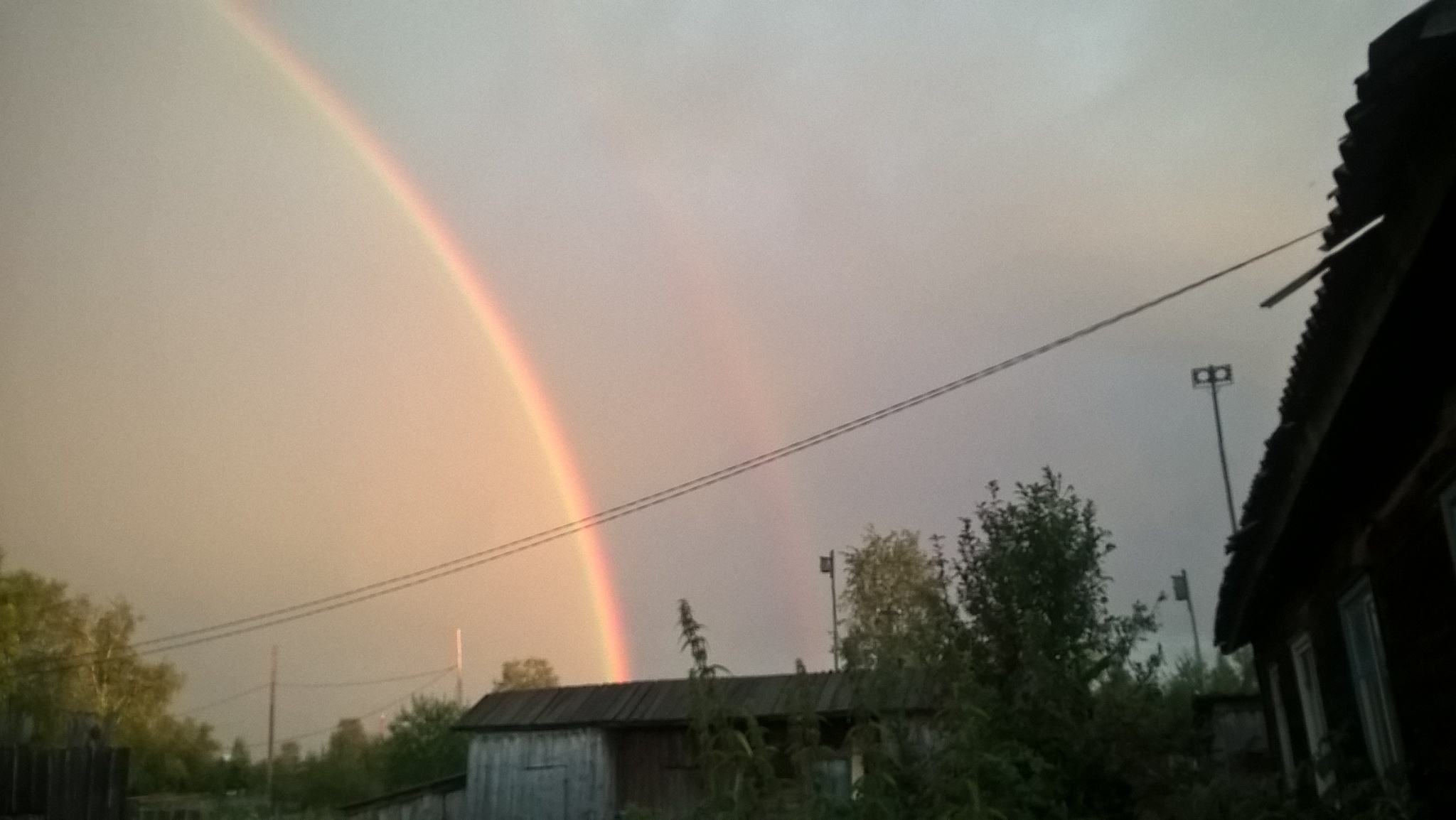 Rainbow - My, The photo, Rainbow, Double Rainbow, Панорама