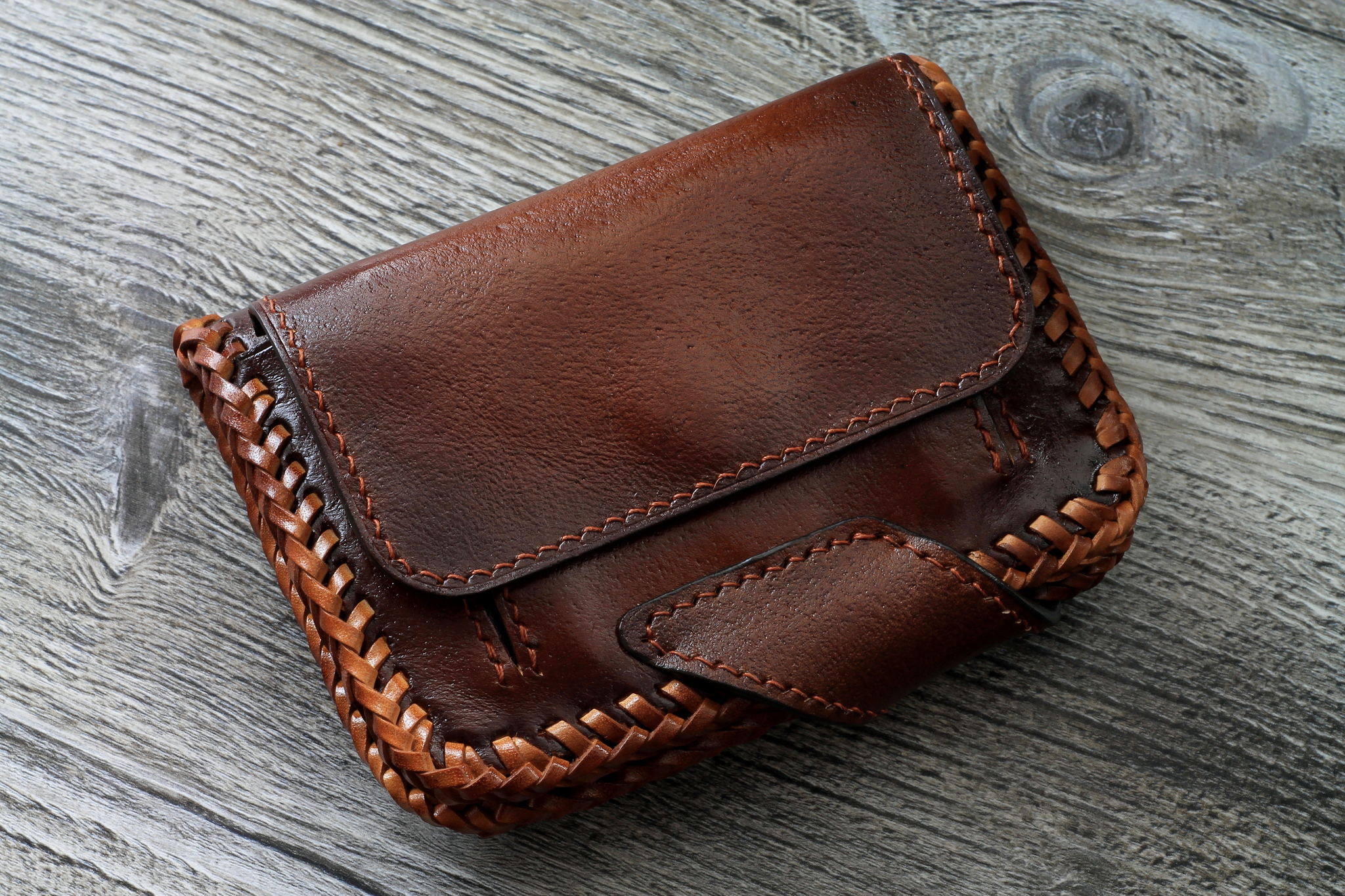 Leather wallet with embossed Lion couple - My, Wallet, Embossing on leather, a lion, Longpost, Needlework with process